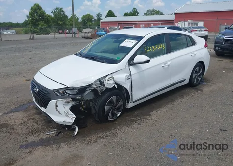 2017 Hyundai Ioniq Hybrid Sel из США, поврежденный, VIN KMHC75LCXHU020395